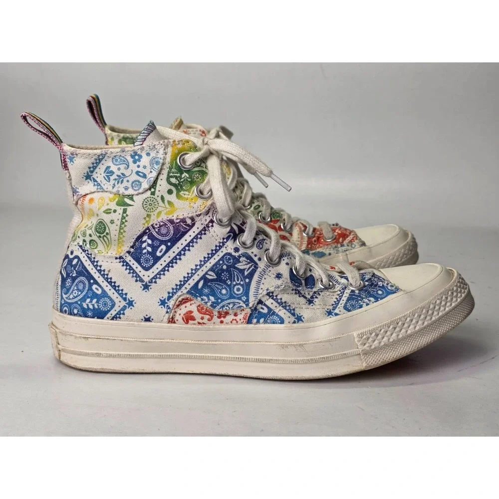 Converse Chuck Taylor 70 Men's Sneakers Size 6.5 Women's‎ 8.5 White Purple Shoes - Picture 3 of 13